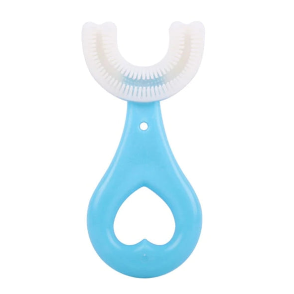 360° U-Shaped Baby Toothbrush | Soft Silicone Kids Oral Care & Teether Brush (Random Color)