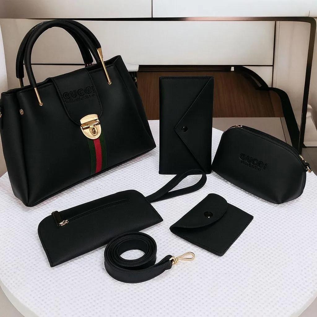 5 Pieces Handbag Set | Black