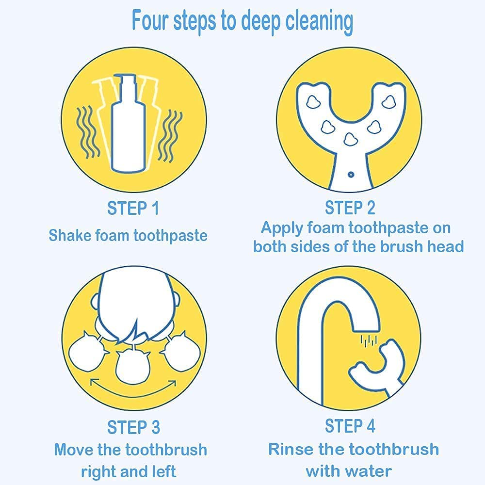 360° U-Shaped Baby Toothbrush | Soft Silicone Kids Oral Care & Teether Brush (Random Color)