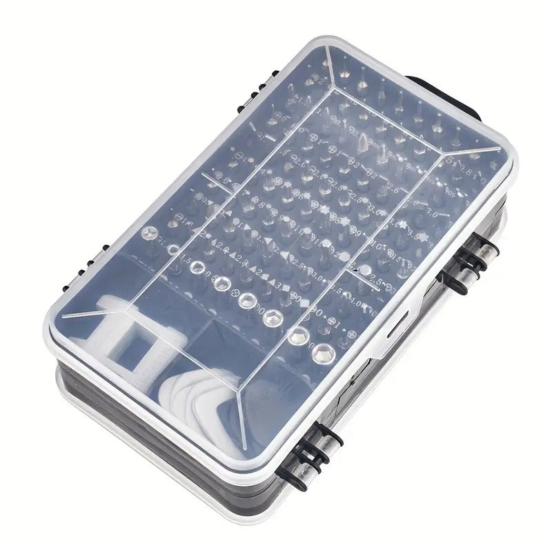 115-in-1 Precision Magnetic Screwdriver Set – Stainless Steel Flat Head Repair Tool Kit for Phones, Computers, Laptops, Watches, Eyeglasses, and Other Electronics - Tool Kit