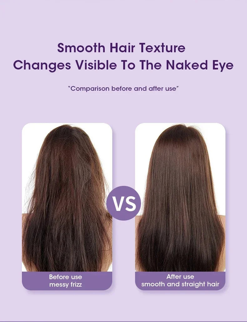 2-in-1 Hair Styling Brush, Straightener, Curler Comb Random Color