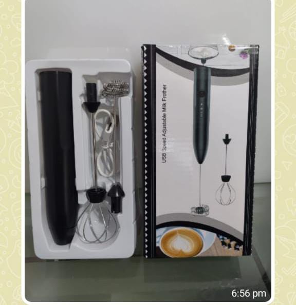 Electric Coffee & Egg Beater | USB Rechargeable | 2‑in‑1 Handheld Mixer | Adjustable Speed Frother & Milk Foamer